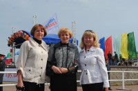 Председатели первичных профорганизаций в детских садах города Альметьевска, Татьяна Каяшева, Ирина Беляева и Елена Никонова