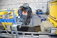 Процесс засеивания специальных касет, в которых выращиваются саженцы для лесовосстановления