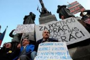 В Чехии прошла акция протеста против мер жесткой экономии