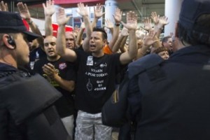 Однодневная забастовка железнодорожников началась сегодня в Испании