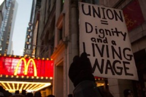 В Нью-Йорке бастуют fastfood индустрии