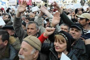 Полиция попыталась «свернуть» митинг грузинских активистов