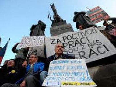В Чехии прошла акция протеста против мер жесткой экономии