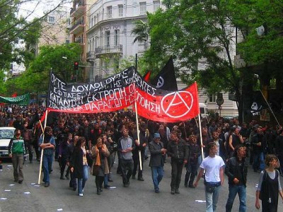 А в Греции протесты