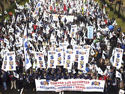 В Испании протестовали даже полицейские