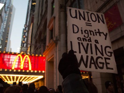 В Нью-Йорке бастуют fastfood индустрии