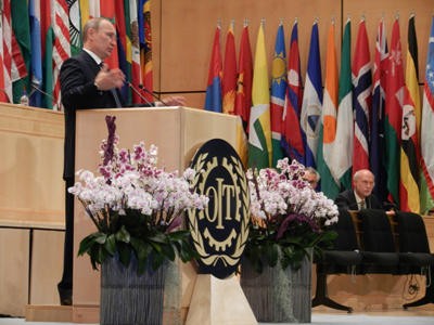 Владимир Путин принял участие в Конференции МОТ