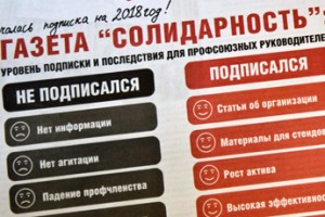 Год профсоюзной информации в зеркале подписки на газету “Солидарность”