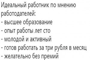 Идеальный работник по мнению работодателя