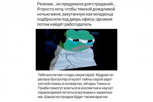 Резюме придумали для страданий