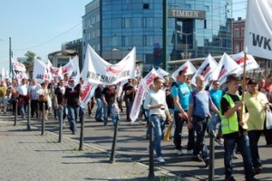 “Голодный марш” польских шахтеров