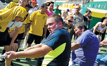 Физкультурники и строители вместе!